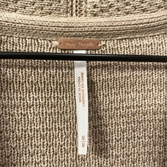 Free People Oversized Button Front Chamomile Cardigan Medium Neutral - Picture 11 of 16